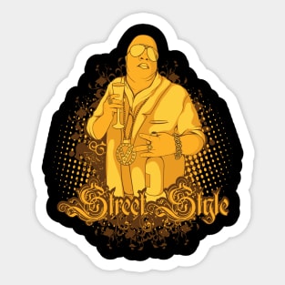 Cool Illustration Gangster Boss Sticker